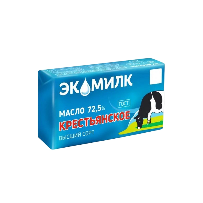 Масло Экомилк Крестьянское 72.5% 160 г