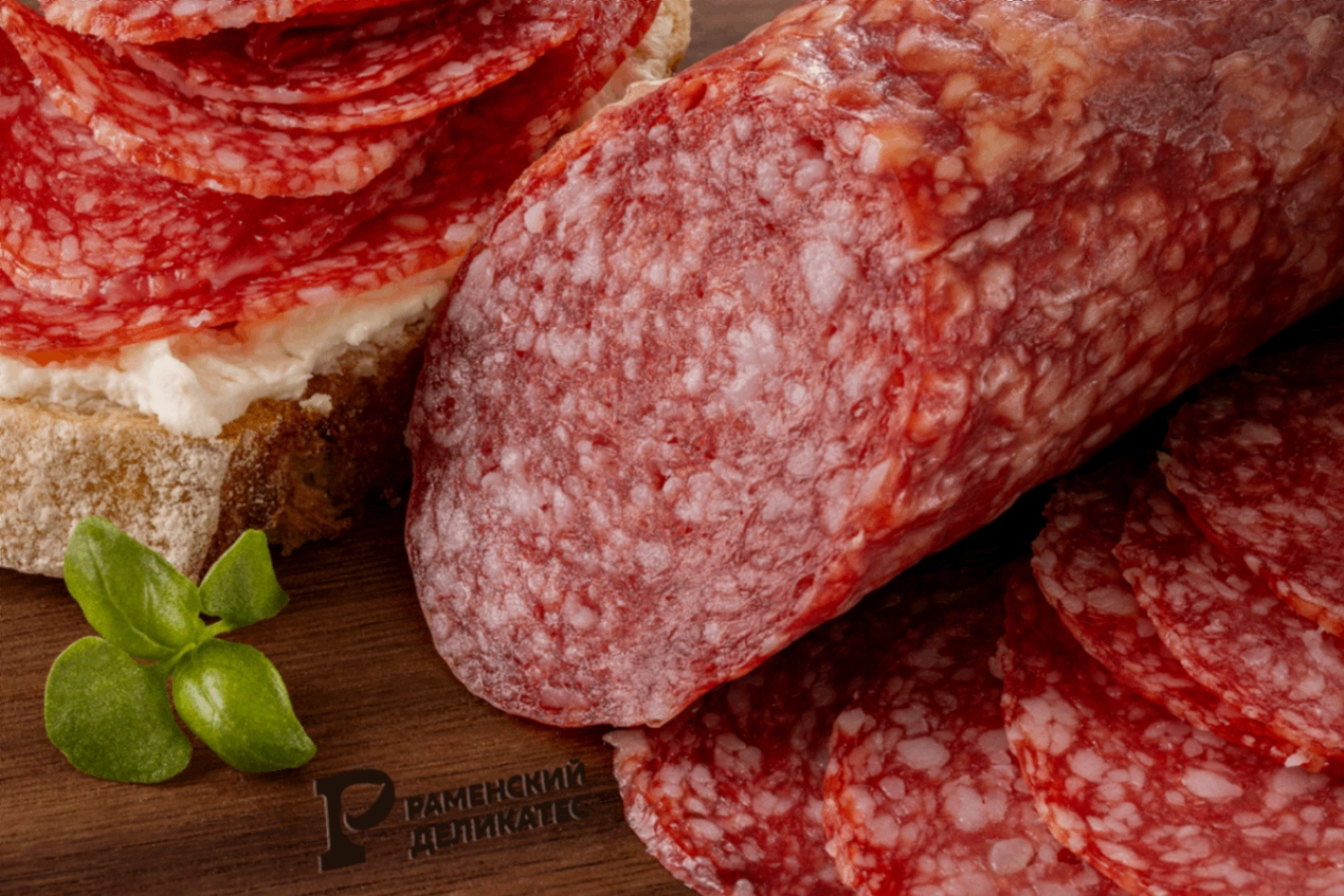 Колбаса Сервелат Прованс из утки сырокопченая