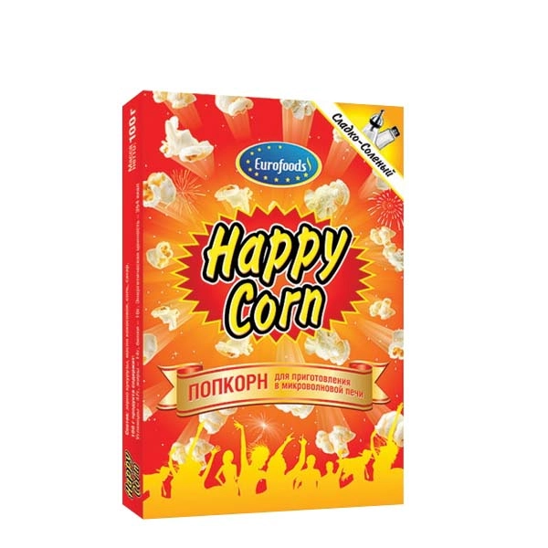 Попкорн Хэппи Корн сладко-соленый 100 г